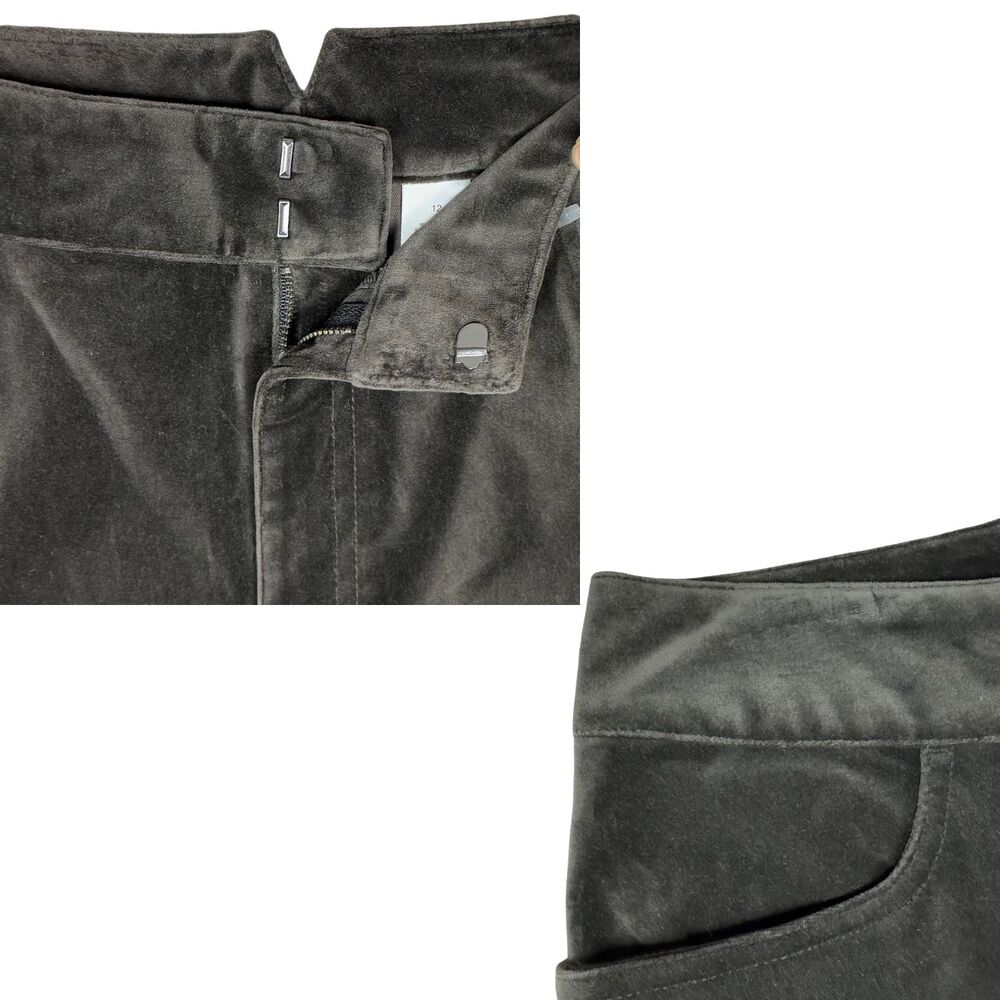 Liz Claiborne Pants Womens Velvet Stretch Pockets Size 12 Dark Olive Classic - Picture 8 of 9